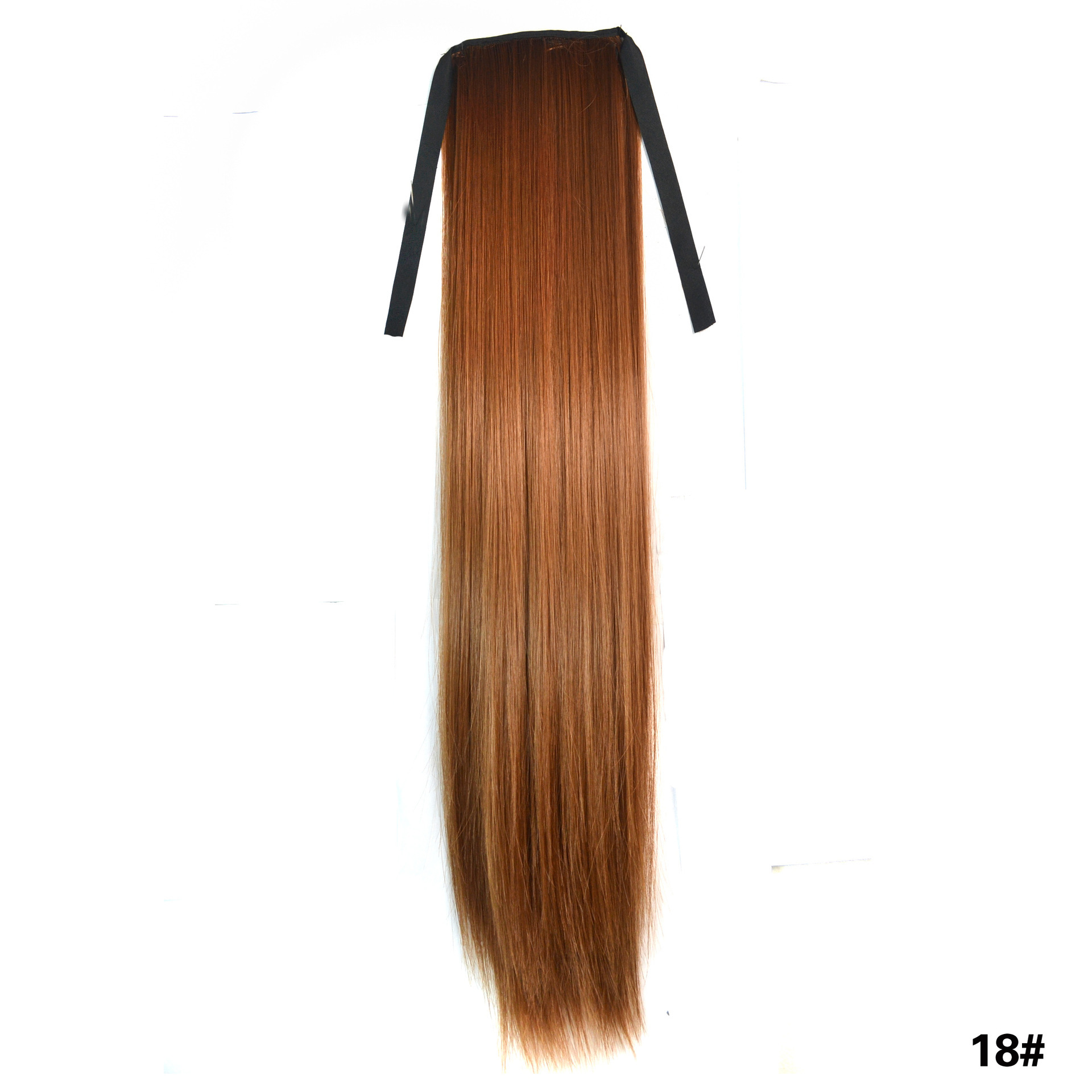 Fashion long straight hair ponytail wholesale ladies strap fake ponytail multicolor binding wig piece ponytail