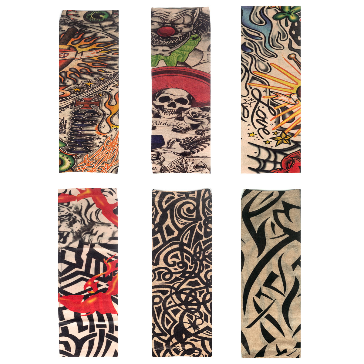 Tattoo Sleeve Flower Arm Tattoo Sleeve Men's and Women's Riding Arm Driving Ice Silk Seamless Sunscreen Sleeve Logo