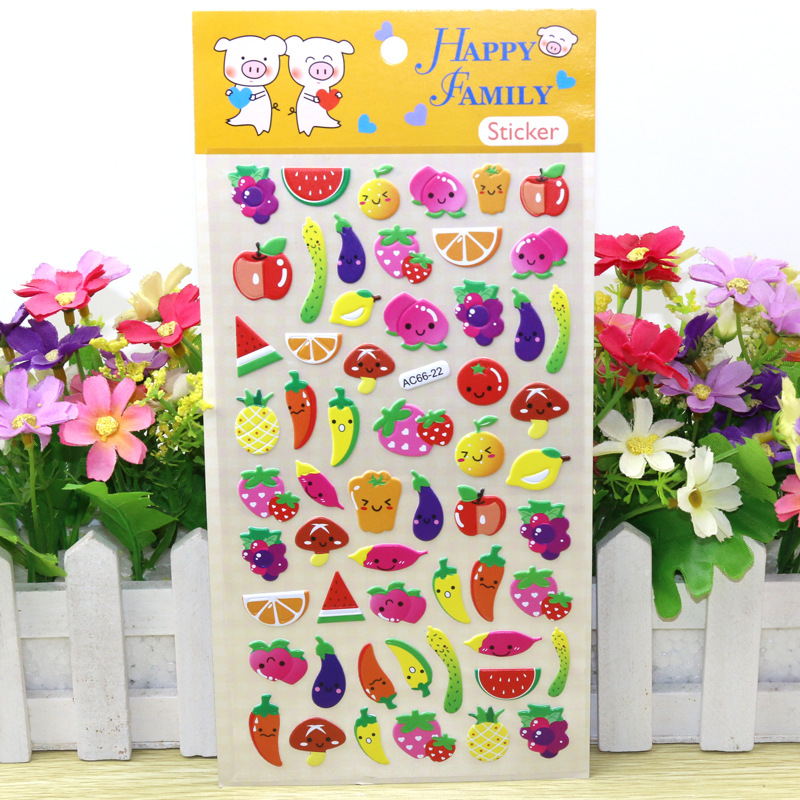 Factory custom three-dimensional bubble stickers resin acrylic Diamond stickers children's reward stickers crystal drop glue stickers girls ear stickers