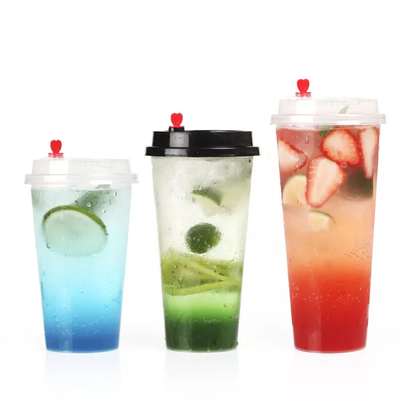 Disposable milk tea cup PP plastic cup thickened transparent injection cup juice beverage cup sample link
