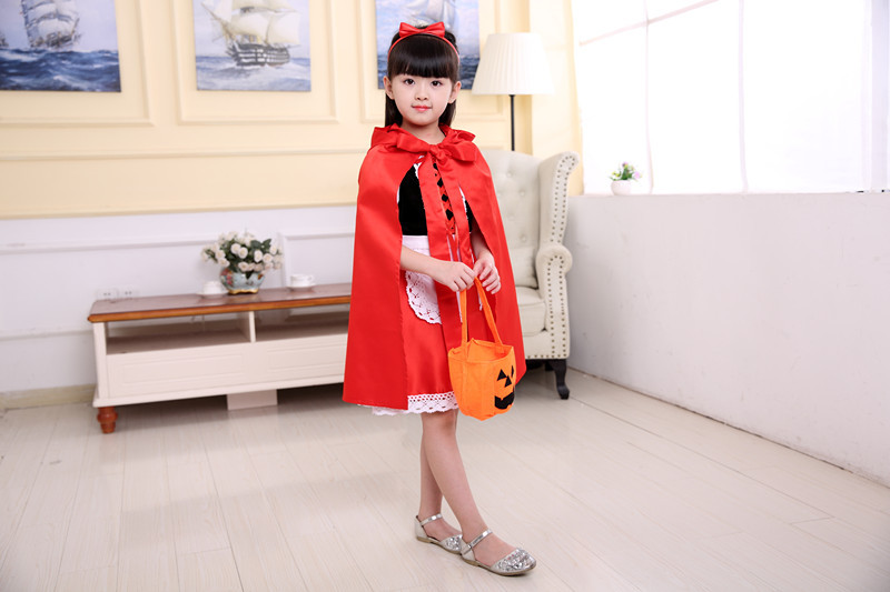 Halloween Little Red Riding Hood Costume Princess Dress Christmas Children cosplay Performance Masquerade Female Fairy Tale