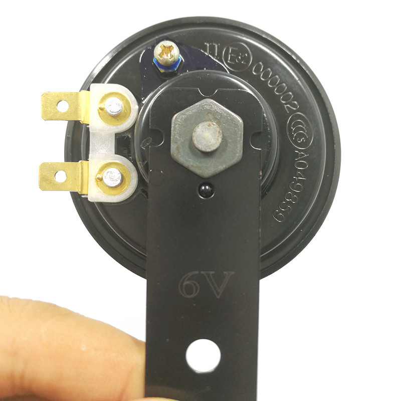 Hot selling motorcycle moped 6v electric horn small horn basin type electric horn Black