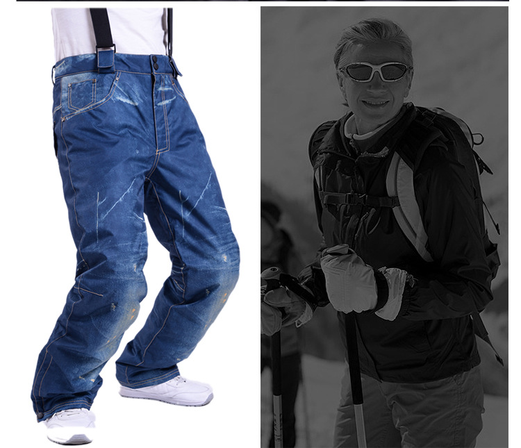 Jeans skibukser engros vindtætte vandtætte tykke varme slidstærke bomuldsbukser_voghion.com