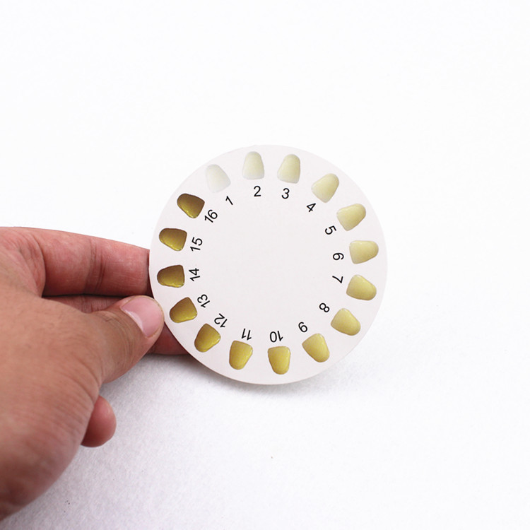 Cold Light teeth whitening color plate cold light whitening agent color card Dental cold light whitening color card comparison