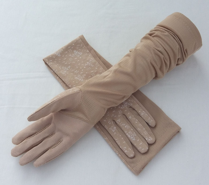 Gants de protection solaire pour femme, été, fins, longs, électriques, protection UV, doigts complets, conduite, cyclisme, printemps et automne, antidérapants, respirants, pur coton_voghion.com