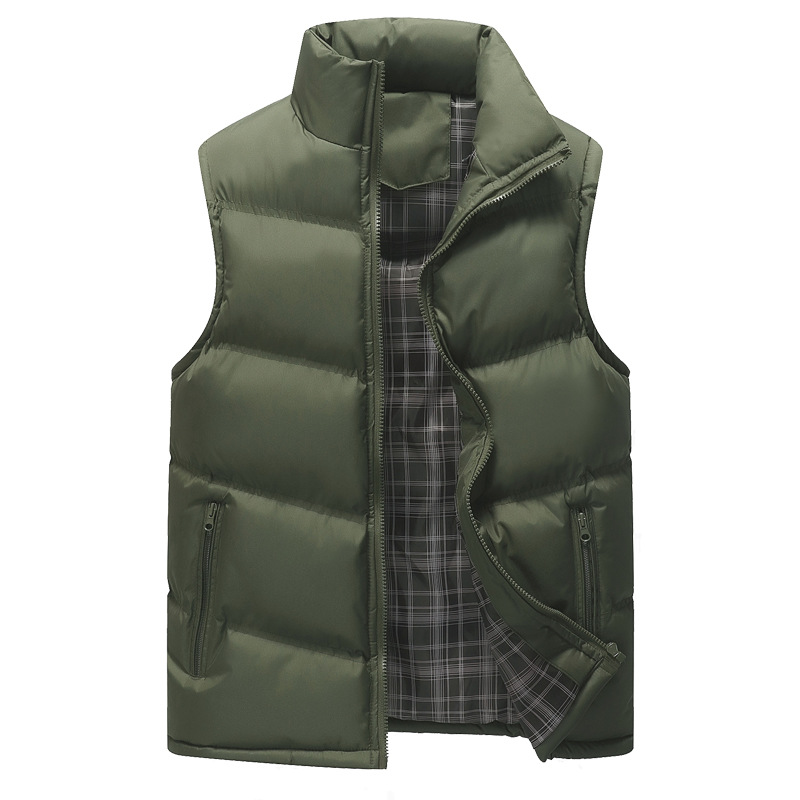 Perennial supply of European size men's cotton-padded jacket youth cotton-padded warm padded jacket down cotton-padded vest winter cotton-padded vest