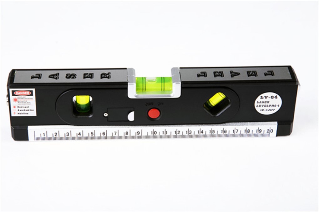 Magnetic multi-use infrared laser level wire Tester 2-line 1-point wire feeder with 1.5 m tape measure