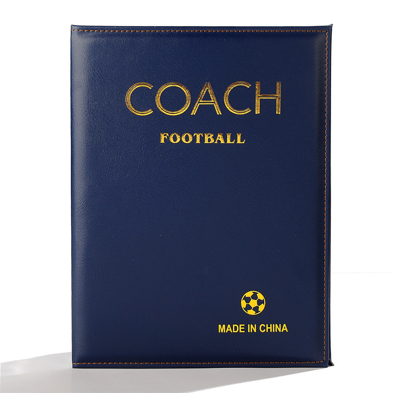 Two-fold tactical board Football Coach board leather folding teaching board magnetic with pen tactical command long-term supply