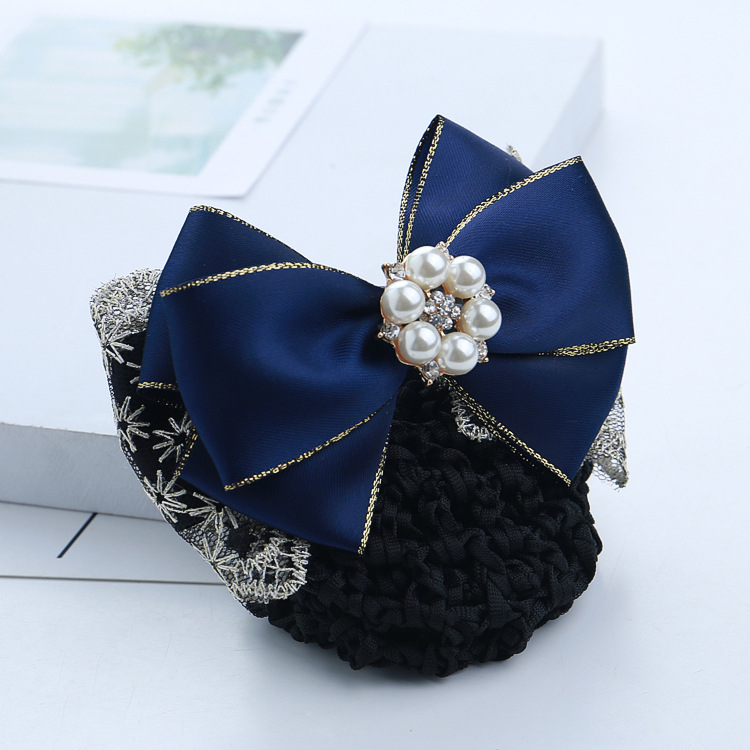 Professional Hair Flower Nurse Hairpin Hair Net Phnom Penh Polyester Belt Headwear Postal Bank Stewardess Hotel Work Hairpin_voghion.com
