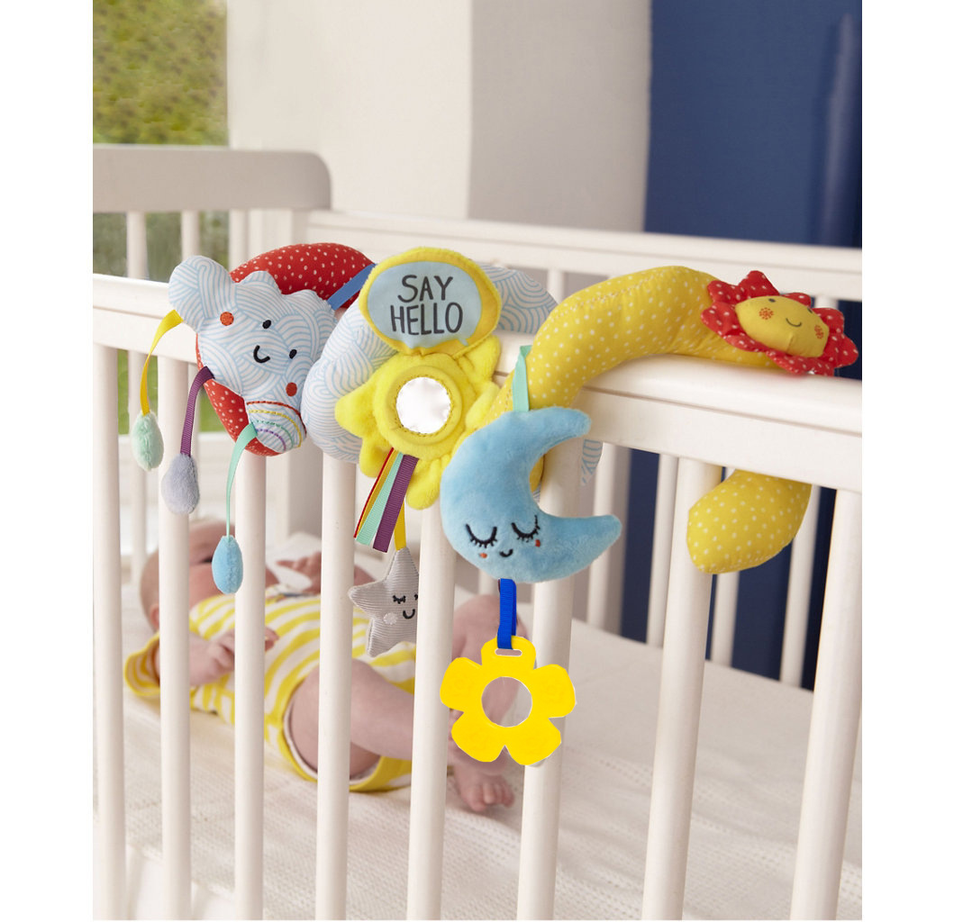 JJOVCE star Moon bed winding cart pendant cloud sun bed hanging baby educational toy bed hanging rattle