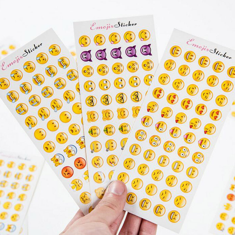 Spot horizontal hand account book Diary stickers Emoji expression stickers decorative expression stickers 12 a set of stickers