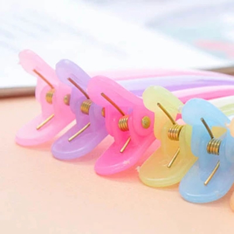 Korean version of candy color duck bill clip jelly color tip clip color translucent hair clip 8cm plastic hair clip wholesale
