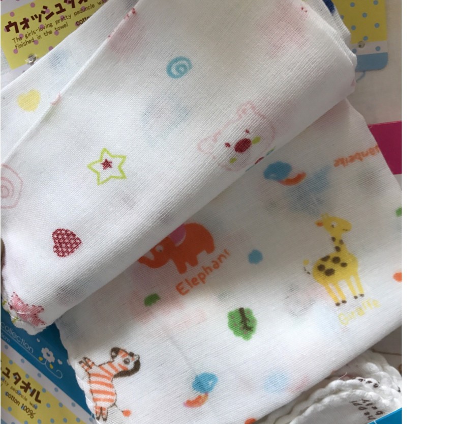 Cotton double-layer gauze saliva towel infant handkerchief baby feeding towel card square towel