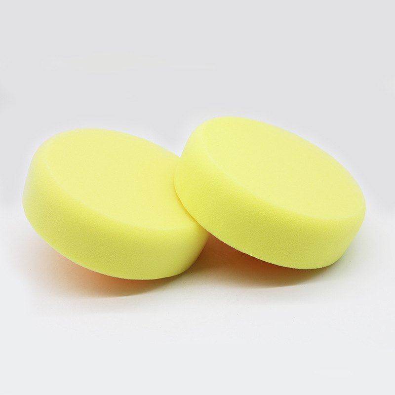 Zhitong 6-inch car polishing and waxing sponge wheel yellow polishing disc flat screw sponge ball cut harder