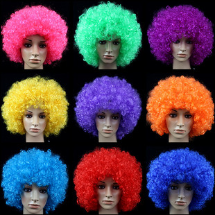 False cover round curly hair props large size head cover large wig explosive head wig fan hair