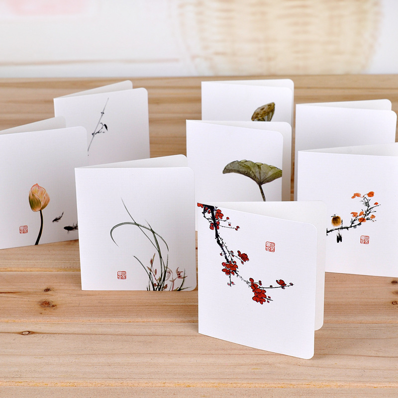 Chinese style greeting card Korean creative birthday card thank you card blessing card diy Thanksgiving Christmas card