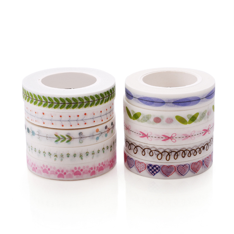 8mm Fine Narrow and Paper Tape Decorative Stationery Split Line Hand Account Tape