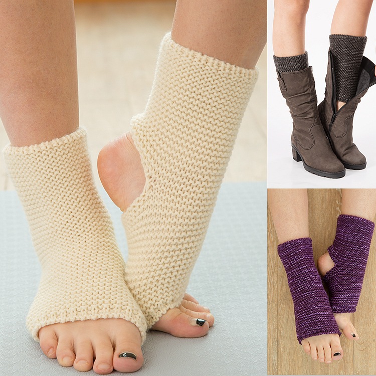 Latin Dance Socks Foot Knitted Sports Protective Leg Cover Yoga Wool Boot Cover Mixed Color Horizontal Yoga Warm Socks