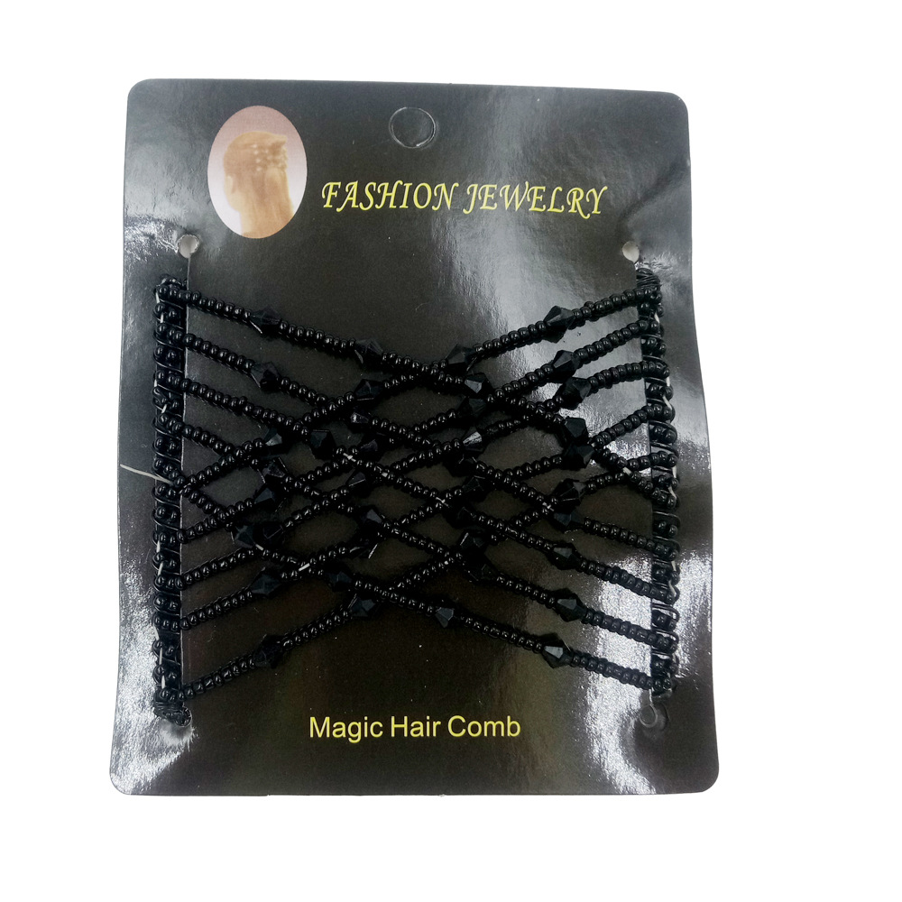 CR4 Korean version of the hair comb hair accessories wire hair beaded magic hair comb styling comb wholesale 6 colors