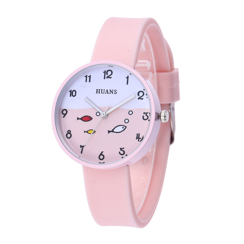 HUANS Watch 2020 New Girls Korean Simple Small Fresh Silicone Watch Student Children's Quartz Watch