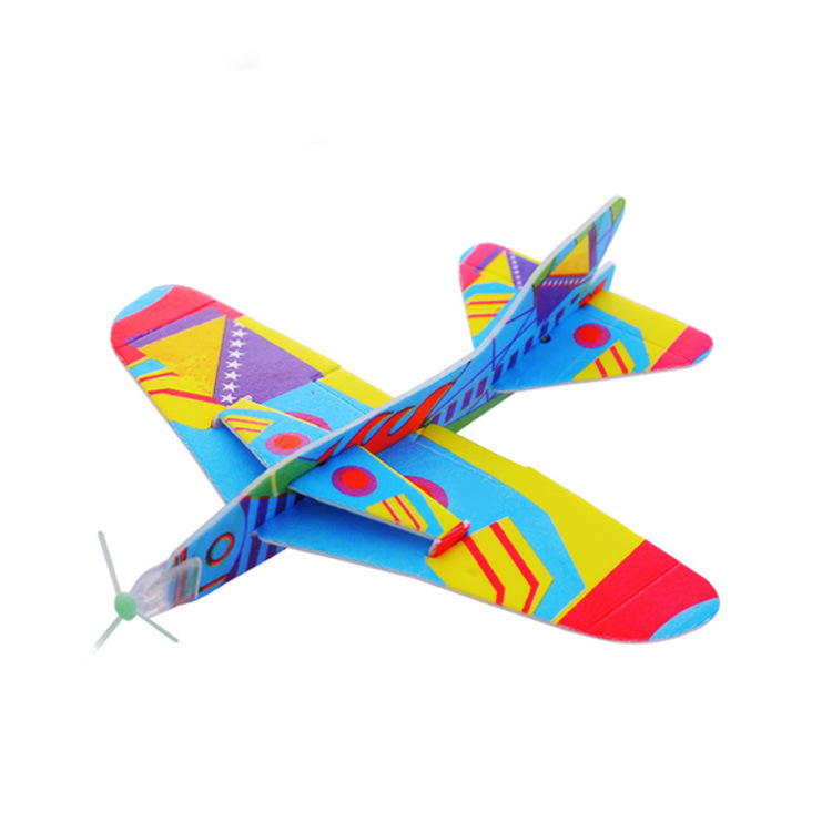 Hand throw magic swing aircraft foam swing 360 degrees double-layer paper aircraft model assembly creative toys wholesale