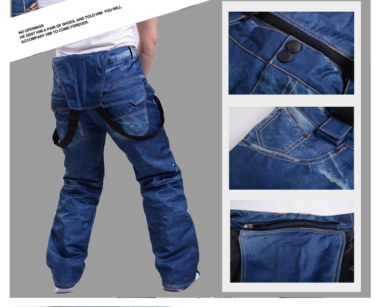Jeans skibukser engros vindtætte vandtætte tykke varme slidstærke bomuldsbukser_voghion.com