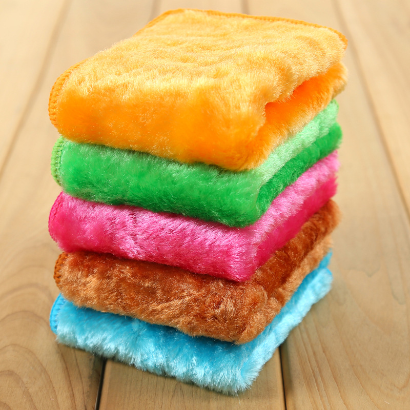 Washing towel Taobao [5 pieces of clothes on behalf of hair] washing towel wood fiber absorbent kitchen washing cloth oil-free cloth