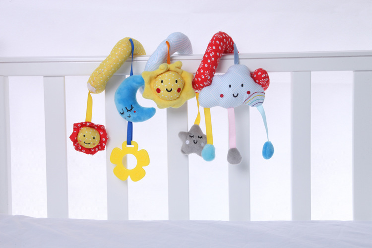 JJOVCE star Moon bed winding cart pendant cloud sun bed hanging baby educational toy bed hanging rattle