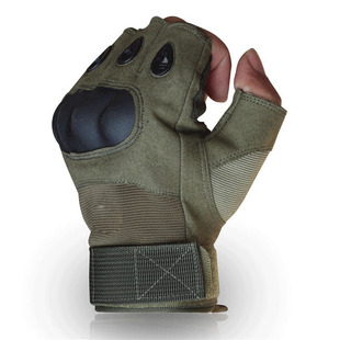 Russian Army Fan Special Forces Fighting Black Hawk Hard Shell Half Finger Gloves Men's Tactical Cut-resistant Outdoor Sports Training