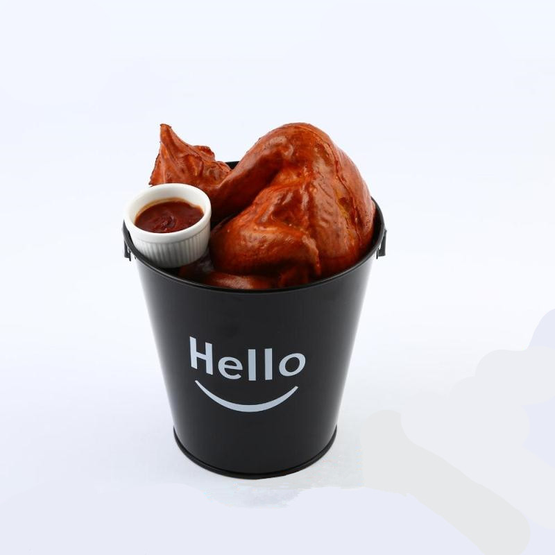 Korean spot iron black American creative ice bucket French fries small bucket Coffee Shop Bar