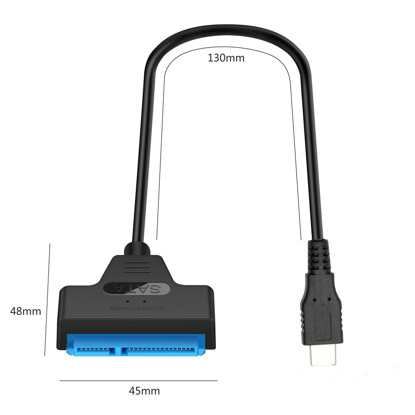 Type-c转SATA7+15pin易驱线 USB3.1 to SATA 2.5寸串口硬盘数据线