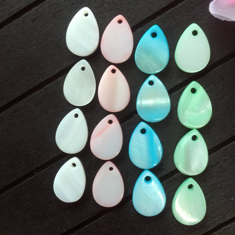 Freshwater Shell water droplets 9x 13mm earrings hairpin step loose beads Hanfu handmade accessories factory outlet