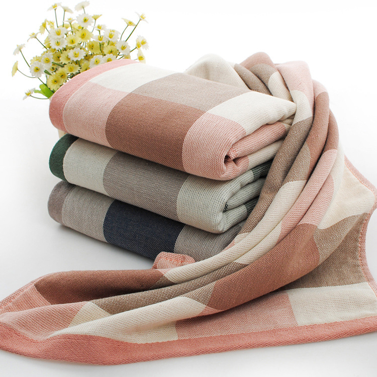 New pure cotton gauze striped towel soft and comfortable absorbent face towel supermarket gift daily necessities wholesale customization