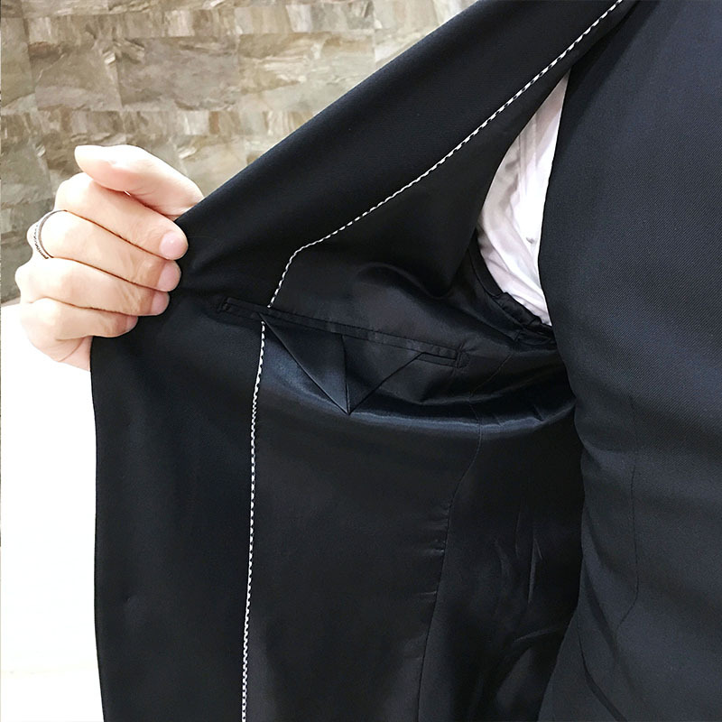 Suit Set Men's Three-Piece Business Formal Suit Professional Suit Slim-Fit Best Man Groom Wedding Dress Autumn