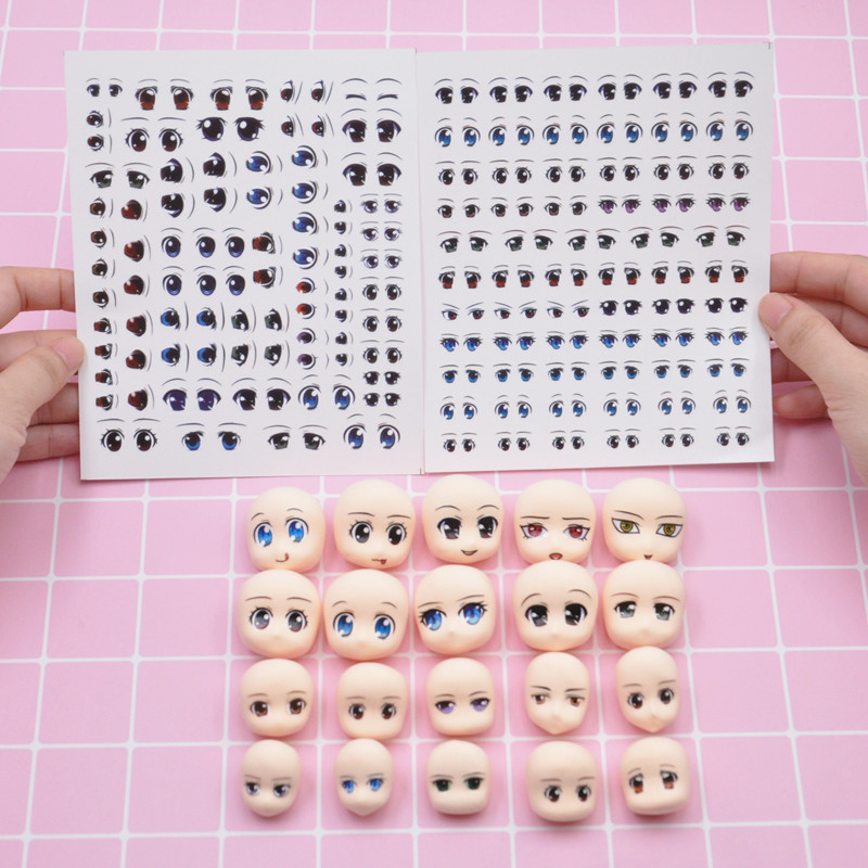 Сверхлегкая Глиняная фигурка ручной работы DIY аксессуары BJD самодельный материал анимация Q версия мультфильм глаза водная наклейка