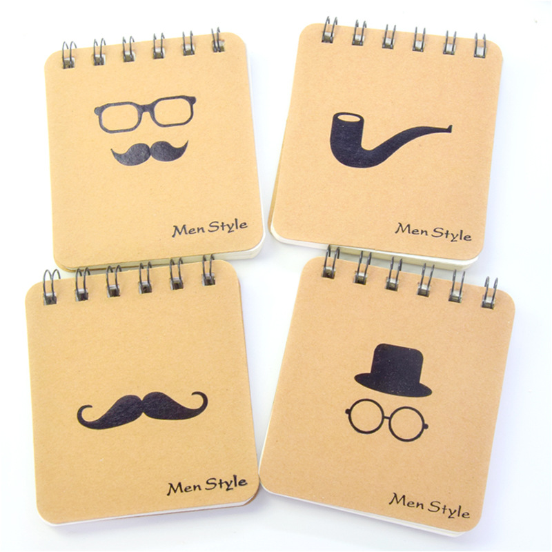 Creative Korea stationery black gilded beard coil notebook graffiti notes small notebook wholesale