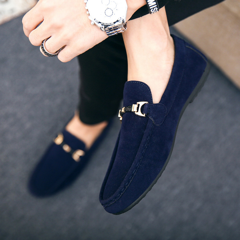 Spring and Summer Men's Shoes Casual Shoes Trendy Shoes Men's Cloth Shoes Bean Shoes Men's Lazy Shoes Foot Slip-on Foreign Trade Large Size 46