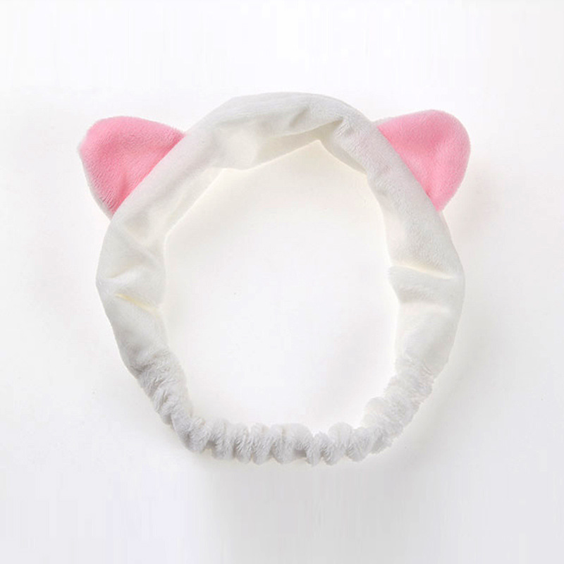 Factory direct Korean version of the three-dimensional cat ears hair band Net red face makeup short plush hair band custom headdress