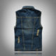 Korean-style slim-fit trendy men's denim waistcoat large size waistcoat motorcycle foreign trade waistcoat leisure vest