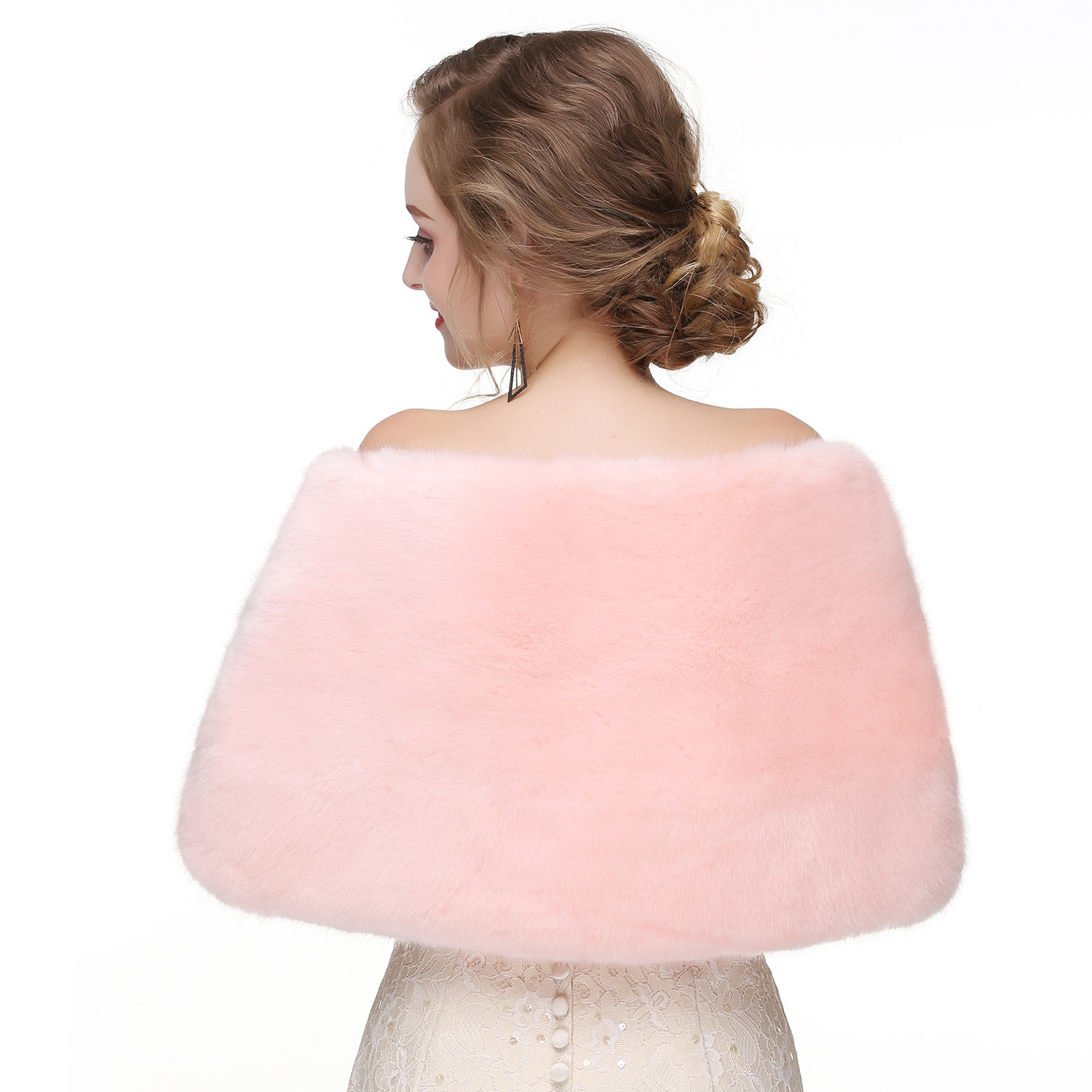 Amazon bridal winter warm fur shawl European and American high-grade fur wedding dress fox fur waistcoat