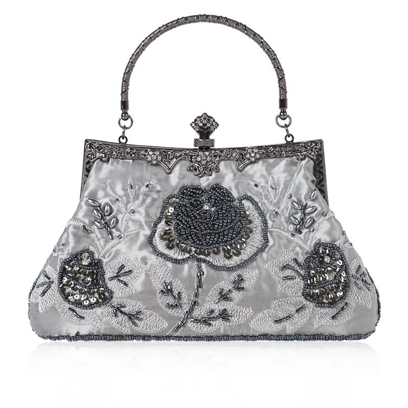 Foreign trade hot selling wholesale hot selling vintage handmade beaded bag socialite evening bag chic festive bridal bag cheongsam bag