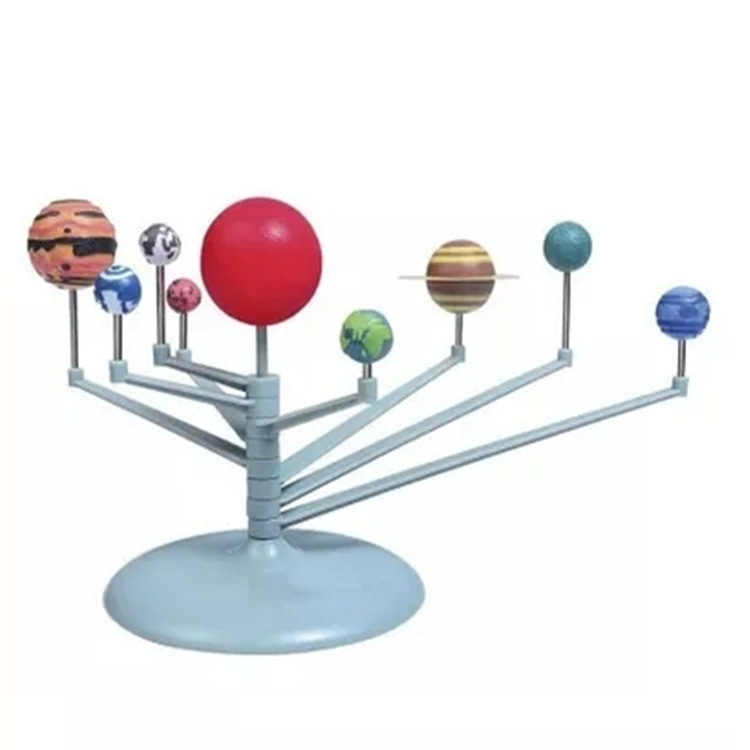 Science and technology small production nine planets model puzzle diy assembled solar system Star instrument children's experimental science and education toys