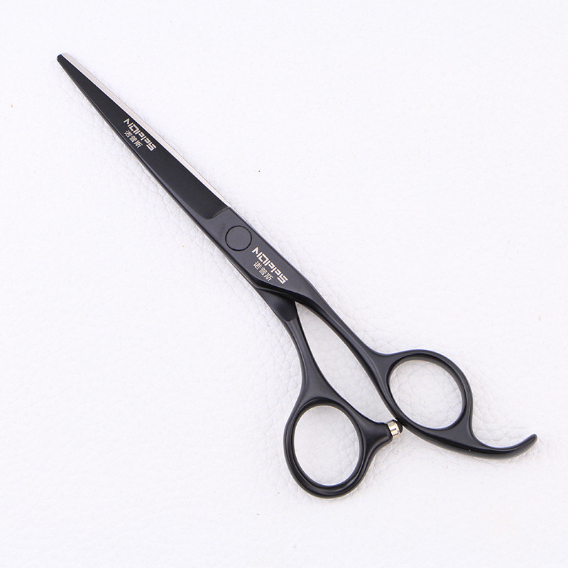 6 inch black silver hair stylist professional hairdressing scissors flat cut tooth scissors thin cut