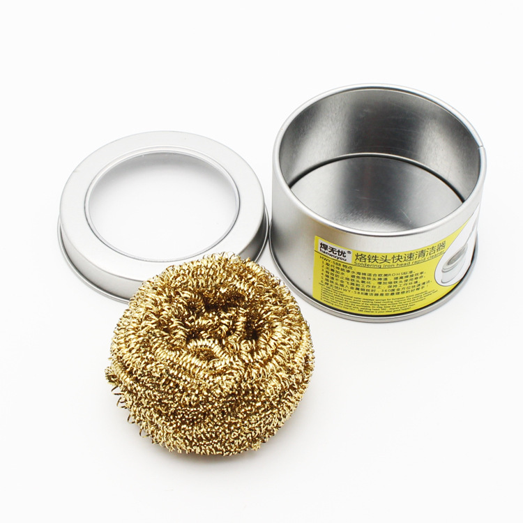 Factory Direct sales 588 soldering iron head cleaning seat pure copper wire solder ball electronic welding electric soldering iron cleaning