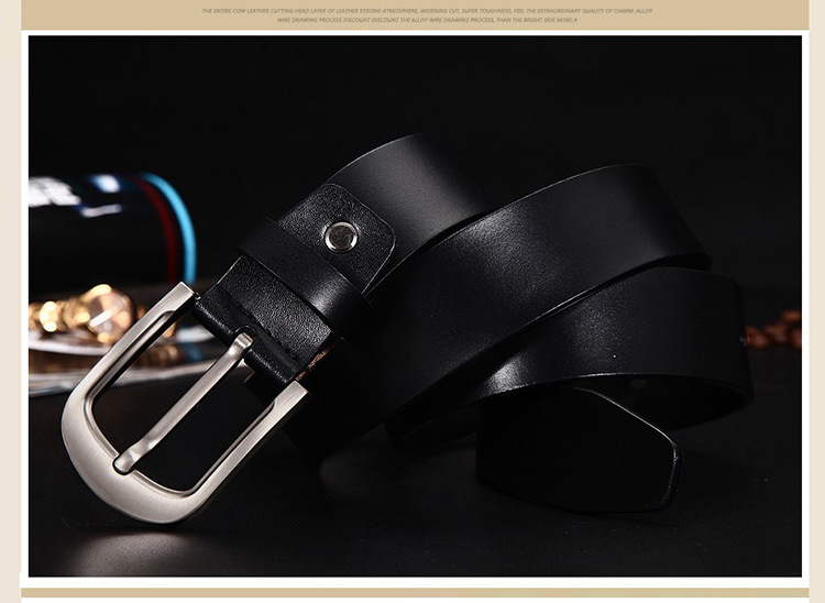 Produttori popolari all'ingrosso cintura da uomo in pelle di vacchetta con fibbia ad ardiglione a due strati cintura da uomo retrò versatile da lavoro_voghion.com