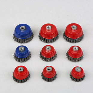 Factory wholesale screw twisted wire bowl type with angle grinder polishing polishing derusting brush wire wheel a generation of hair