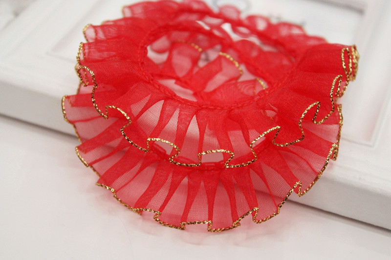 Spot DIY2cm single gold-edged yarn with toy woven skirt lace craft jewelry accessories discount lace