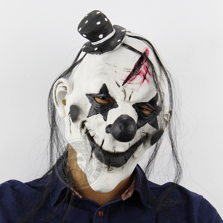 悪魔道化師マスクラテックスホラー鬼怖いマスクハロウィーン密室脱出道具卸売りカスタマイズ|undefined