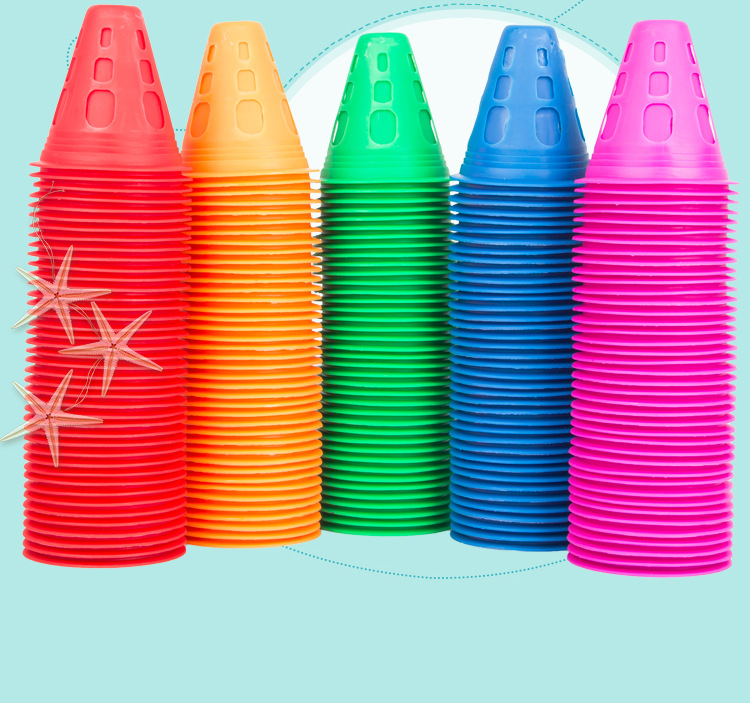 Roller slide pile windproof road pile thickened windproof flat flower pile roller slide obstacle foot mark roller slide club wholesale