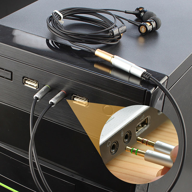 イヤホン二分一3.5mm線変換器携帯電話のイヤホンをパソコンのイヤホンに回す|undefined